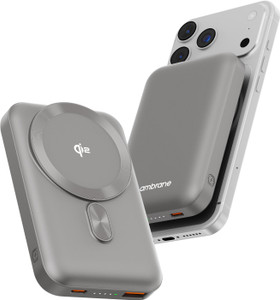 Ambrane 10000 mAh 22.5 W Wired & Wireless With MagSafe Compact Pocket Size Power Bank