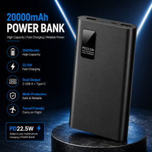 Piktel 200000 mAh 22.5W Black Power Bank - Image 3