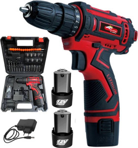 RanPra 12V MAXIM CORDLESS MACHINE HEAVY DUTY SCREWDRIVER ( DOUBLE BATTERY ) 12 V CORDLESS DRILL MACHINE REDHORSE HEAVY DUTY DRILL/ SCREWDRIVER ( DOUBLE BATTERY )10 MM Cordless Drill