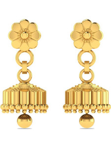 LORDS JEWELS Yellow Gold 22kt Jhumki Earring