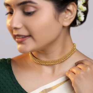 Candere by Kalyan Jewellers FKN07622K Choker Yellow Gold Precious Necklace