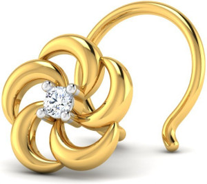 LORDS JEWELS Hayden Nose pin 18kt Diamond Yellow Gold Stud