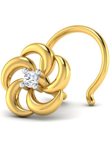 LORDS JEWELS Hayden Nose pin 18kt Diamond Yellow Gold Stud