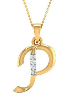 KISNA Real Diamond Jewellery 14kt Diamond Yellow Gold Pendant