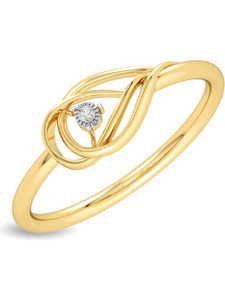 KISNA Real Gold for Women 14kt Diamond Yellow Gold ring