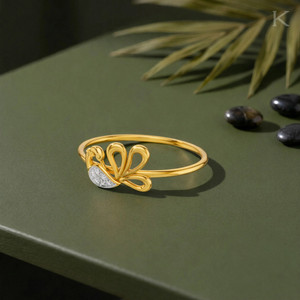 KISNA Diamond Gold Ring for Women 18kt Diamond Yellow Gold ring