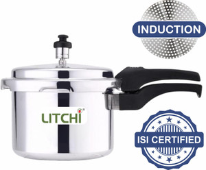 Litchi Aluminium Outerlid IB 2 L Outer Lid Induction Bottom Pressure Cooker