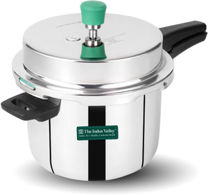 The Indus Valley Triply Stainless Steel Outer Lid Pressure Cooker 5 L Outer Lid Induction Bottom Pressure Cooker