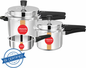 Butterfly stainless steel 2 L, 3 L, 5 L Outer Lid Induction Bottom Pressure Cooker