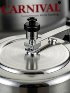 CARNIVAL Aluminium Elite Model 5.5 Ltr Induction Based Inner Lid Pressure Cooker 5.5 L Inner Lid Induction Bottom Pressure Cooker