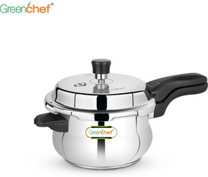 Greenchef Classic Curve Induction Bottom Handi Shaped (Heavy Sandwich Bottom) 3 L Outer Lid Pressure Cooker