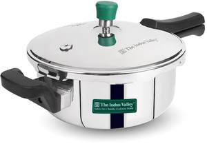 The Indus Valley Triply Stainless Steel Outer Lid Pressure Pan | ISI Certified, 3-Layer Body 3.5 L Outer Lid Induction Bottom Pressure Pan