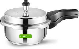 Leo Natura Stainless Steel Compact 2 L Outer Lid Induction Bottom Pressure Cooker