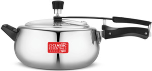 Classic Essentials Triply Concave Inner Lid Pressure Cooker 3 L | ISI-Certified 3 L Inner Lid Induction Bottom Pressure Cooker