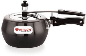 NIRLON Induction Base Hard Anodized Aluminium Inner Lid Matka Pressure Cooker 3 L Inner Lid Induction Bottom Pressure Cooker