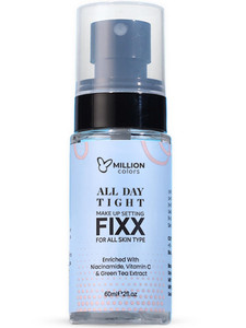 Million Colors Makeup Fixer Setting Spray All Day Tight Waterproof Long Lasting For Oily Skin Primer - 60 ml