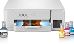 brother DCP-T236 Multi-function Color Ink Tank Printer (Borderless Printing) for Print/Copy/Scan with 27/11 PPM BK/CL, 150 Sheet Paper Tray, Print Upto 7.5K Pages in Black & 5K in Color Each for (CMY), Best for Home Printing