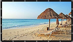 royality 100" Eyelet Projector Screen 16:9 Aspect Ratio, 100" Diagonal, 87 Inches Width x 54 Inches Hight, Black Coated from Back Side, Supports UHD-3D-4K-8K Technology Foldable Projector Screen Projector Screen (Width 221 cm x 125 cm Height)