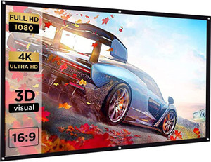 dev lite screens 79 Inch Projector Screen,4K HD 16:9 Foldable Anti-Crease (W) 78x42 In (H) Projector Screen (Width 200 cm x 106 cm Height)