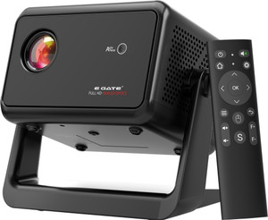 Egate Duster 5X PRO Automatic Projector|Sealed Engine|500 ISO|Android 13 (12000 lm / 1 Speaker / Wireless / Remote Controller) Portable |100% Dust Proof Sealed Engine | Certified Netflix, 4K Support Certified Whale OS on Android| Fully Auto Projector