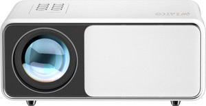 WZATCO Yuva Plus Upgraded (11700 lm / 1 Speaker / Remote Controller) Portable Native 1080P Full HD Projector with 4K Support, True 690 ANSI on Screen Brightness, 250-inch Screen | 5 Watt HiFi Speaker | Slide Lens Door Projector