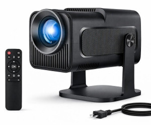 ENKART HY320 Mini 4K Supported Smart LED Projector (4900 lm / 1 Speaker / Wireless / Remote Controller) Portable Projector