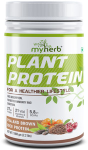 MYHERB Plant Protein Powder Pea And Brown Rice Protein Powder Vegan High Protein Powder Plant-Based Protein