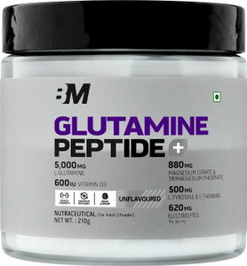 BIGMUSCLES NUTRITION L-Glutamine + Peptides | Amino Acid with Electrolytes, Magnesium, Vit. D & C | Glutamine