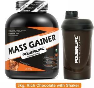POWERLIFT for Muscle with Shaker Weight Gainers/Mass Gainers