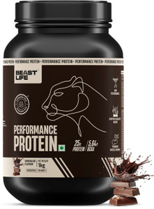 BeastLife Performance Protein Powder | Muscle Growth | High Absorption | 5.64g BCAA Whey Protein
