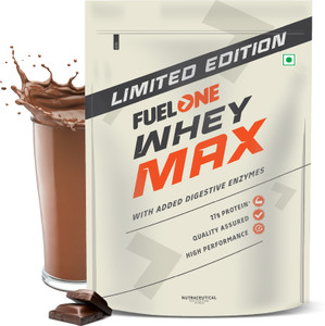 FUELONE Whey Protein Max, 27g Protein, 5.79g BCAAs & 4.26g Glutamic Acid Whey Protein
