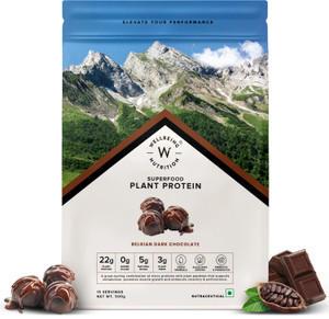 Wellbeing Nutrition Organic Vegan Plant Protein Isolate Powder, Pea & Brown Rice Protein, Superfood Plant-Based Protein