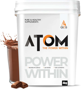 AS-IT-IS Nutrition ATOM Weight Gainer 4kg | 61.1g Carbs & 8.8g Proteins|Boosts Workout Weight Gainers/Mass Gainers