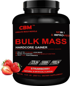 CBM Weight gainer BULK MASS STRAWBERRY 2.827KG NEW IMPROVED Weight Gainers/Mass Gainers