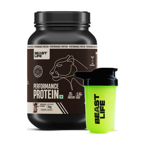 BeastLife Performance Protein Powder with Shaker- 25g Protein, 5.64g BCAA- Yeast Protein Yeast Protein