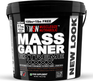 MUSCLE SIZE Extreme Mass Gainer High Protein Muscle gainer 11lbs Weight Gainers/Mass Gainers