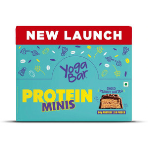 Yogabar Protein Minis 4g Protein|24 Bars|Choco Peanut Butter|Dark Chocolate|Gluten free Protein Bars