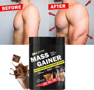 BN BALANCE NUTRITION Mass Gainer, High Protein Gainer Powder | with Creatine & Digestive Enzymes Weight Gainers/Mass Gainers