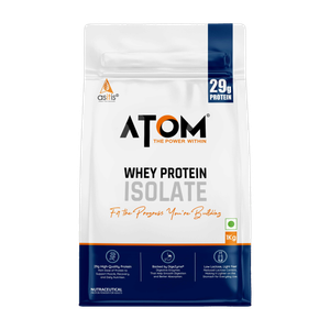 AS-IT-IS Nutrition ATOM Whey Protein Isolate 1kg | 30g protein, 6.1g BCAA & 13g EAA | Whey Protein