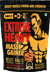 Body Core Science Extreme Heavy Mass Gainer(Butterscotch-3Kg) Weight Gainers/Mass Gainers