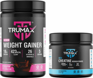 TRUMAX Women 0.5kg with Creatine Unflavoured 100gm Combo Pack Weight Gainers/Mass Gainers