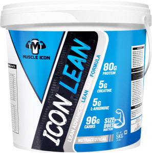 MUSCLE ICON LEAN MASS GAINER ADVANCED FORMULA HIGH PROTEIN POWDER (11lbs) Weight Gainers/Mass Gainers