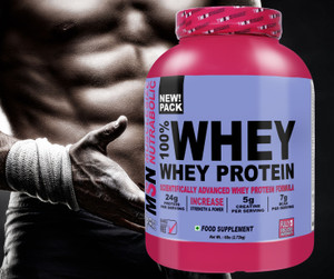 MUSCLE SIZE 100% Whey Protein Powder | 24g Protein + 5g Creatine + 7g BCAA Per Serving Whey Protein