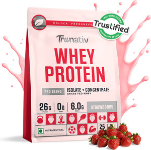 TruNativ Concentrate & Isolate Pro Blend, 26g Protein, No Sugar, Pre Workout Whey Protein