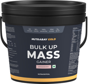Nutrabay Gold Bulk Mass Gainer, 30g Protein, 554 Calories, Carbs to Protein Blend (3:1) Weight Gainers/Mass Gainers
