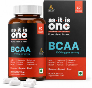 AS-IT-IS Nutrition One BCAA 1000mg, Aids Muscle Repair, Muscle Growth, Enhanced Workout Consistency BCAA
