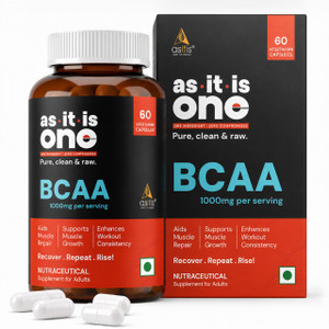 AS-IT-IS Nutrition One BCAA 1000mg, Aids Muscle Repair, Muscle Growth, Enhanced Workout Consistency BCAA