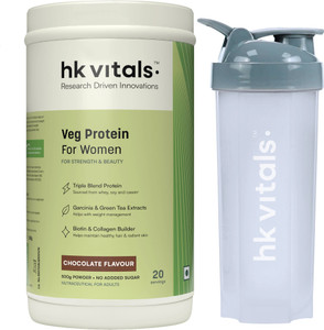 HEALTHKART hk vitals Protein For Women with Vegetarian Protein with Soy with 600 ml Shaker
