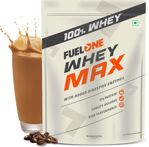 FUELONE Whey Protein Max, 27 g Protein, 5.96 g BCAAs & 4.7 g Glutamic Acid Whey Protein