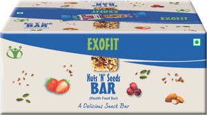 EXOFIT Nuts 'N' Seeds Bar ( Health Food Bar ) Nutrition Bars
